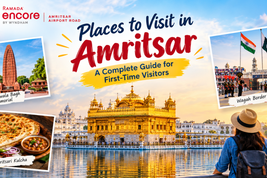 Places to visit in Amritsar featuring the Golden Temple and famous tourist attractions
